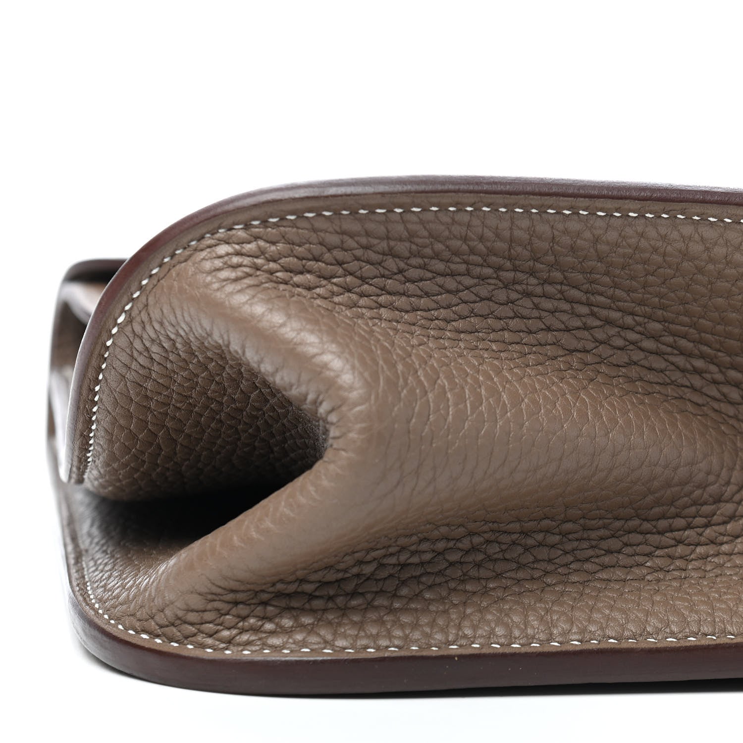 Hermes Taurillon Clemence Halzan 31 GM Etoupe 5 of 8