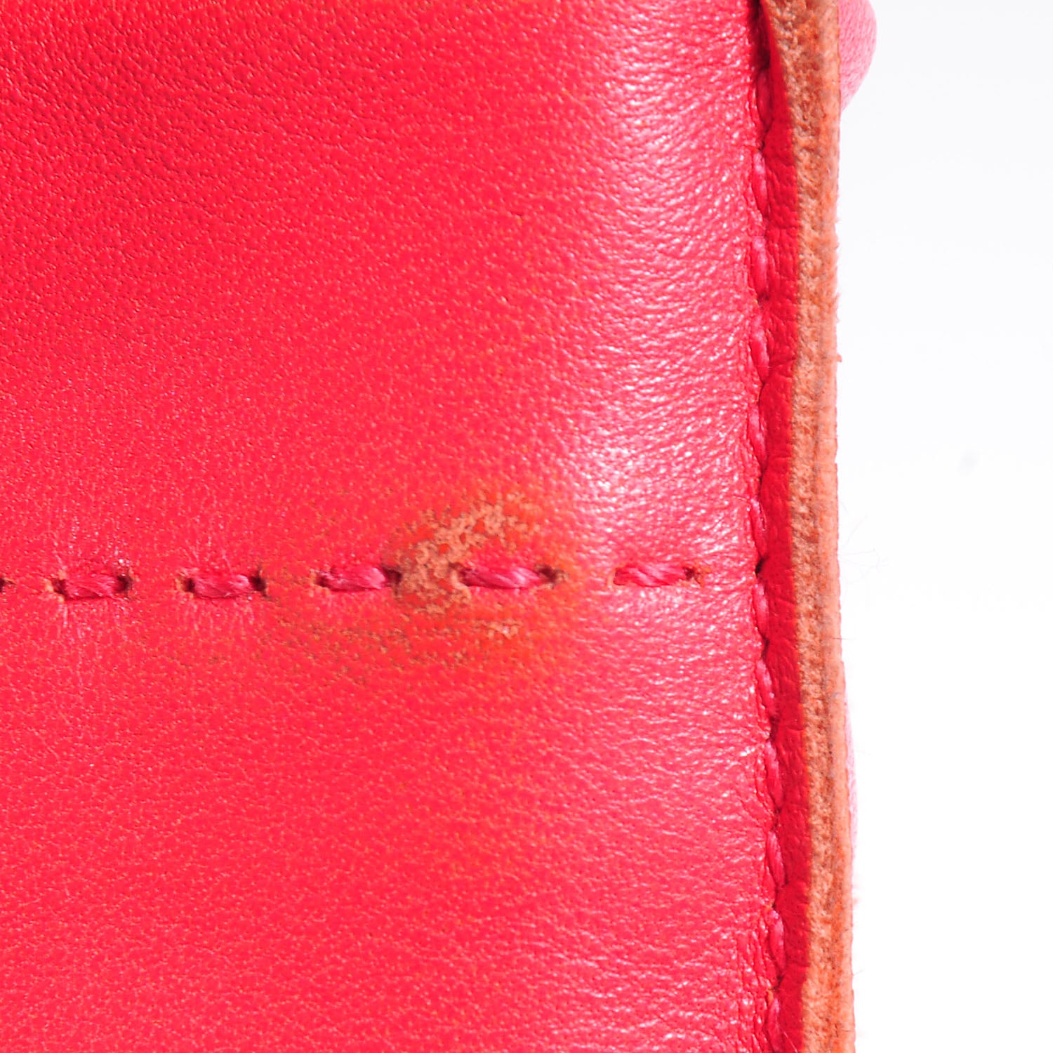 Hermes Milo Lambskin Clou De Selle Pouch Rose Tyrien 4 of 12