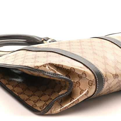 Gucci Crystal Monogram Dollar Calfskin Medium Joy Shoulder Bag Beige Ebony Testa di Moro 9 of 10
