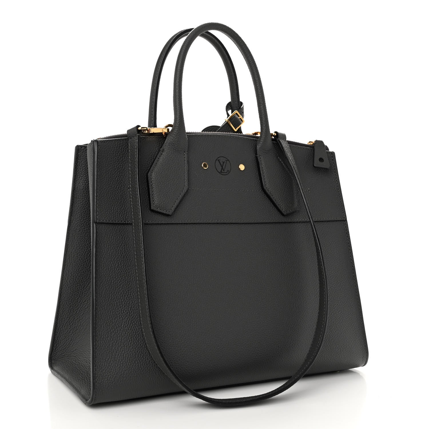 Louis Vuitton Taurillon City Steamer MM Gris 3 of 9