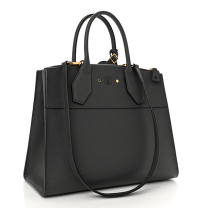 Louis Vuitton Taurillon City Steamer MM Gris 3 of 9