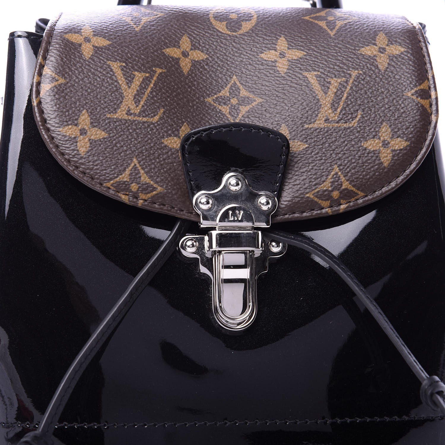Louis Vuitton Patent Monogram Hot Springs Backpack Black 9 of 9