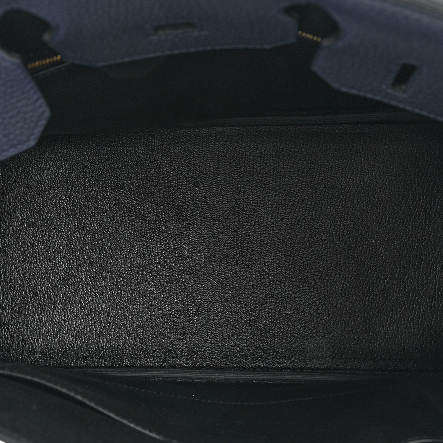 Hermes Togo Horseshoe Birkin 30 Bleu Nuit Black 6 of 9