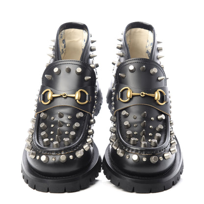 Gucci Cordovan Lux Studded Mens Harald Horsebit Ankle Boots 8.5 Black 5 of 11