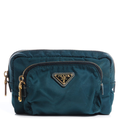 Prada Vela Cosmetic Pouch Petrolio 1 of 12