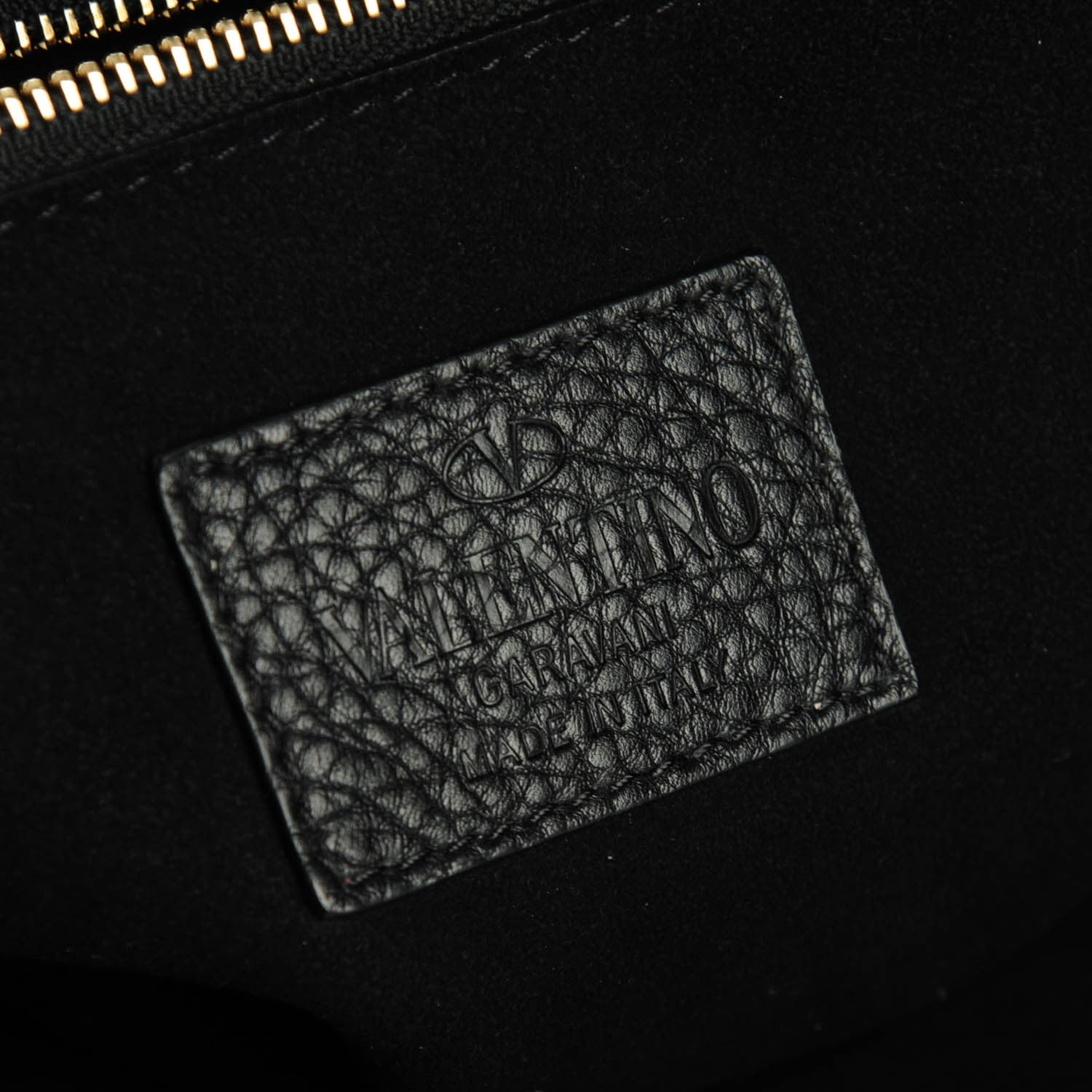Valentino Garavani Grained Calfskin Jamaica Beaded My Rockstud Tote Black 6 of 8