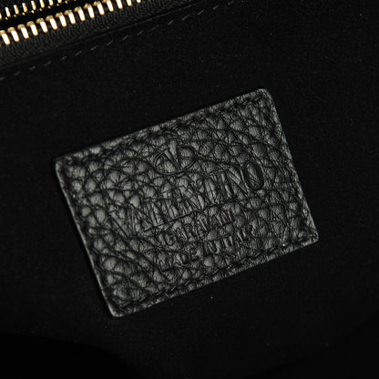 Valentino Garavani Grained Calfskin Jamaica Beaded My Rockstud Tote Black 6 of 8