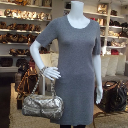 Gucci Guccissima Capri Satchel Metallic Gold 2 of 10