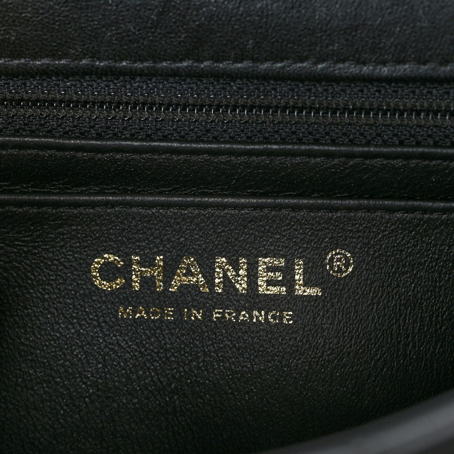 Lambskin Quilted Mini Rectangular Flap Black
