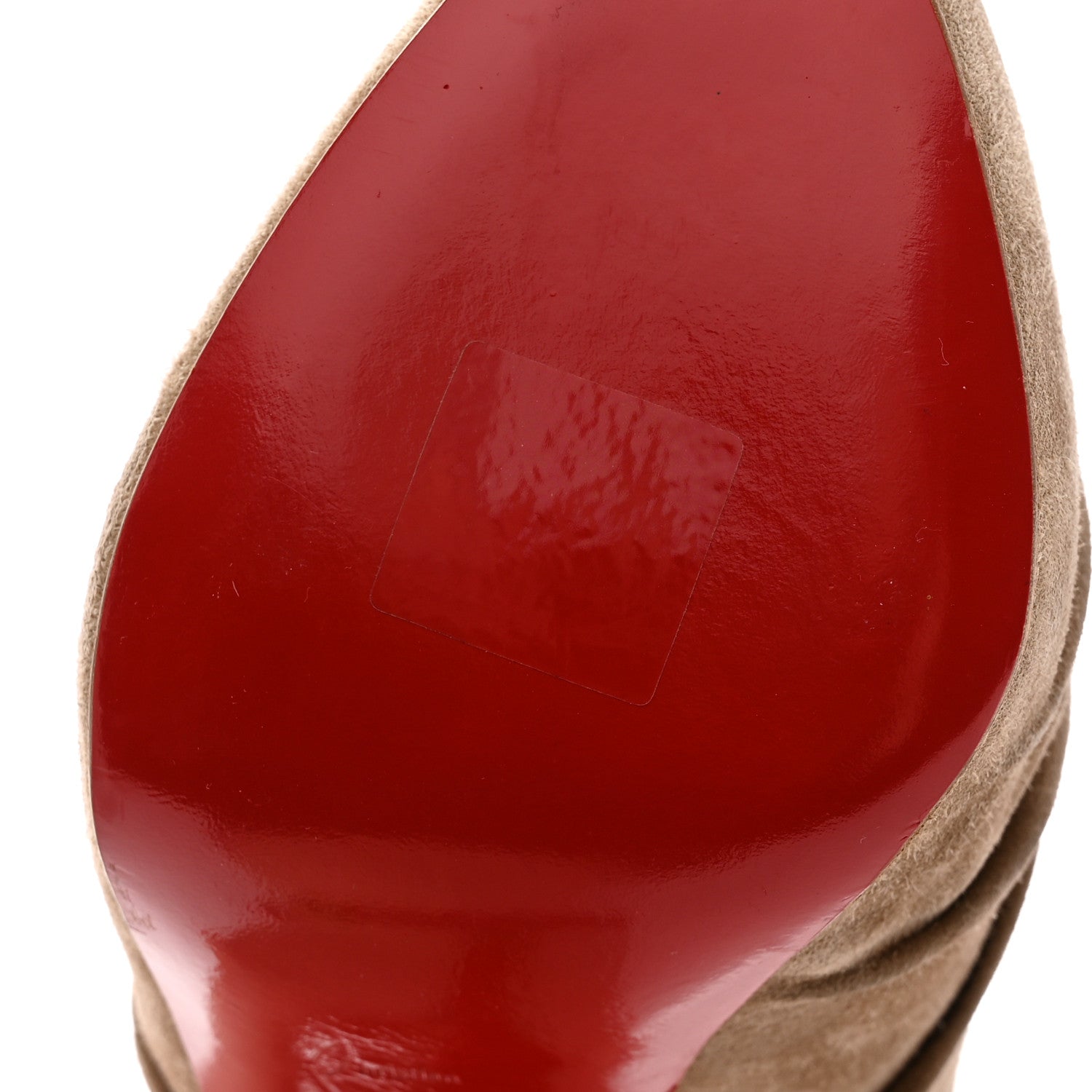 Christian Louboutin Veau Velours Piros 120 Boot 38 Naturale 8 of 11