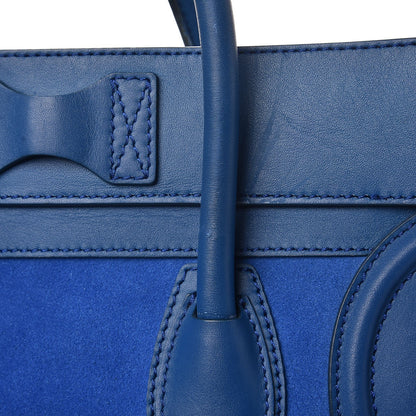 Celine Smooth Calfskin Suede Mini Luggage Royal Blue 14 of 19
