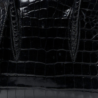 Christian Louboutin Calfskin Crocodile Embossed Mini Paloma Black 8 of 11