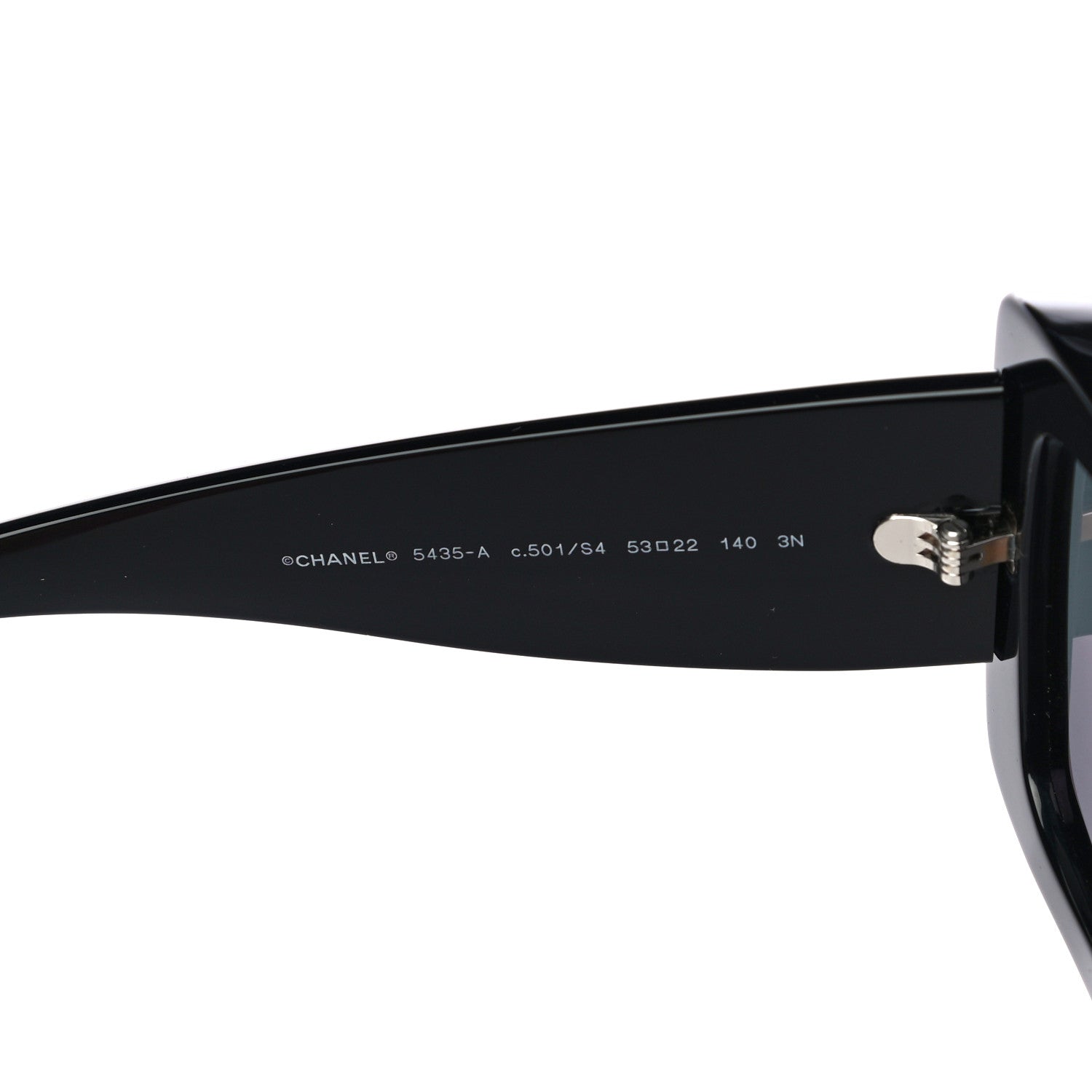 Chanel Acetate Rectangle Sunglasses 5435 Black 6 of 6