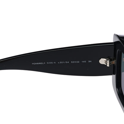 Chanel Acetate Rectangle Sunglasses 5435 Black 6 of 6