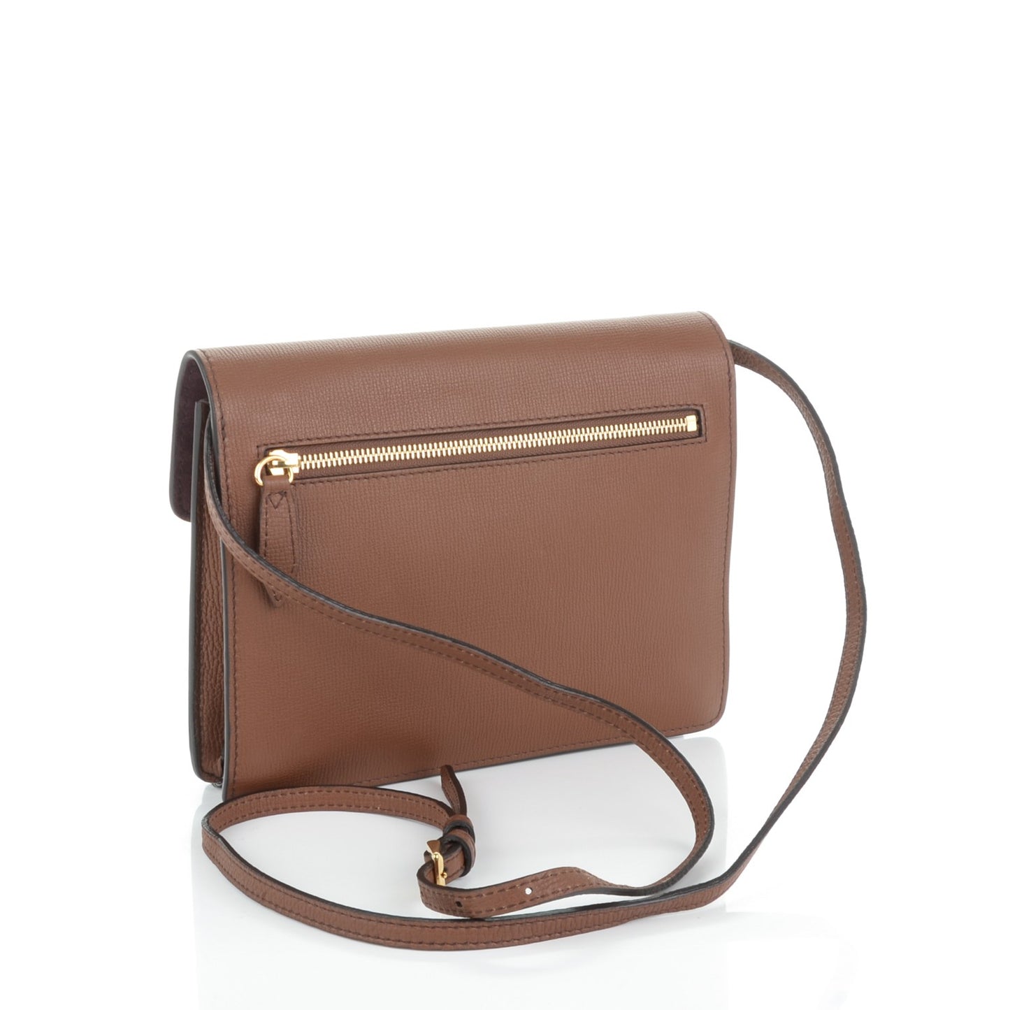 Derby Calfskin House Check Small Macken Crossbody Bag Tan