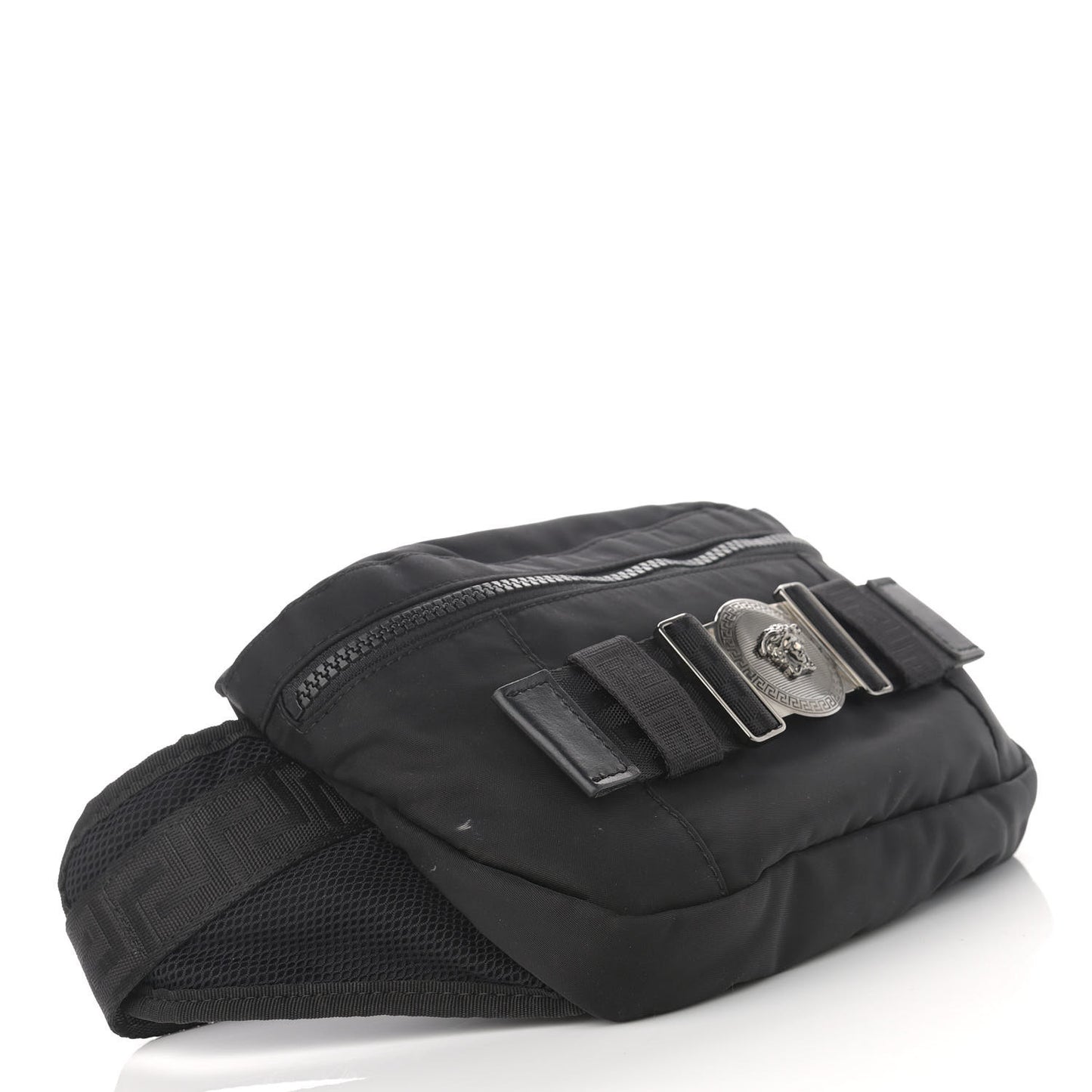 Nylon Palazzo Medusa Belt Bag Black