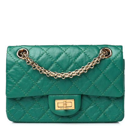Chanel Aged Calfskin Quilted 2.55 Reissue Mini Flap Green 1 of 10