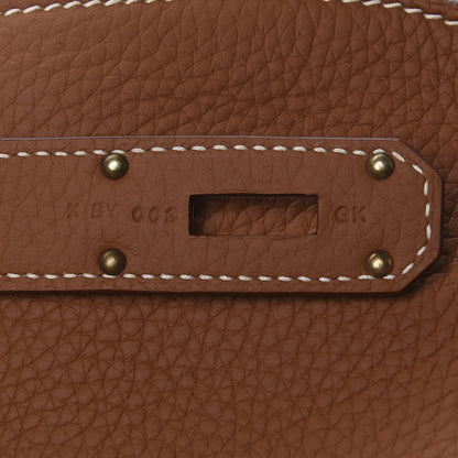 Hermes Taurillon Clemence Jypsiere 31 Gold 9 of 11