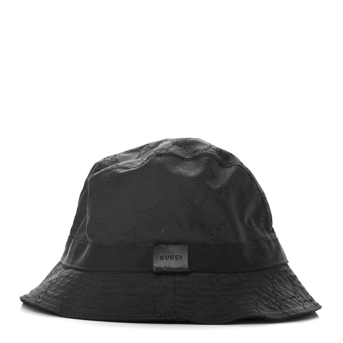 Nylon Lapin Fur Monogram Bucket Hat L Black