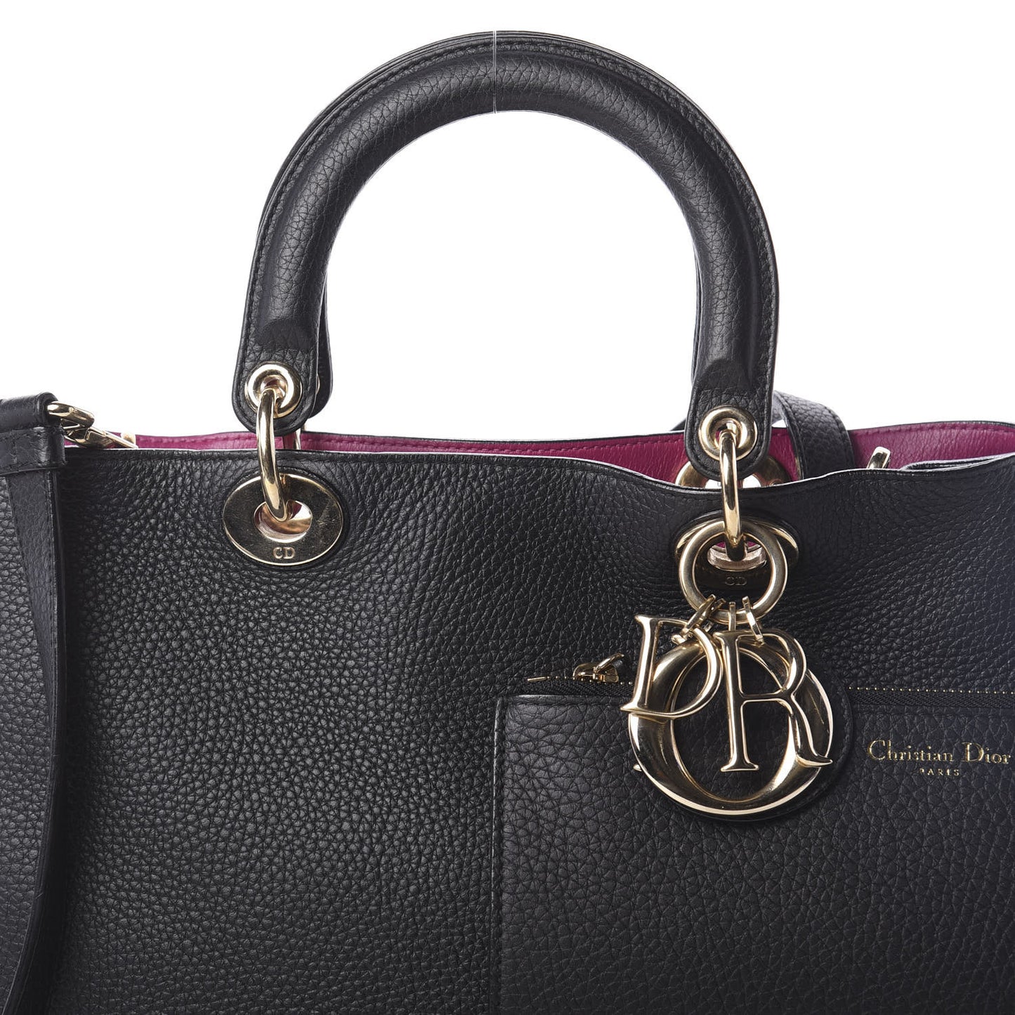 Bullcalf Medium Diorissimo Tote Black Rose Indien