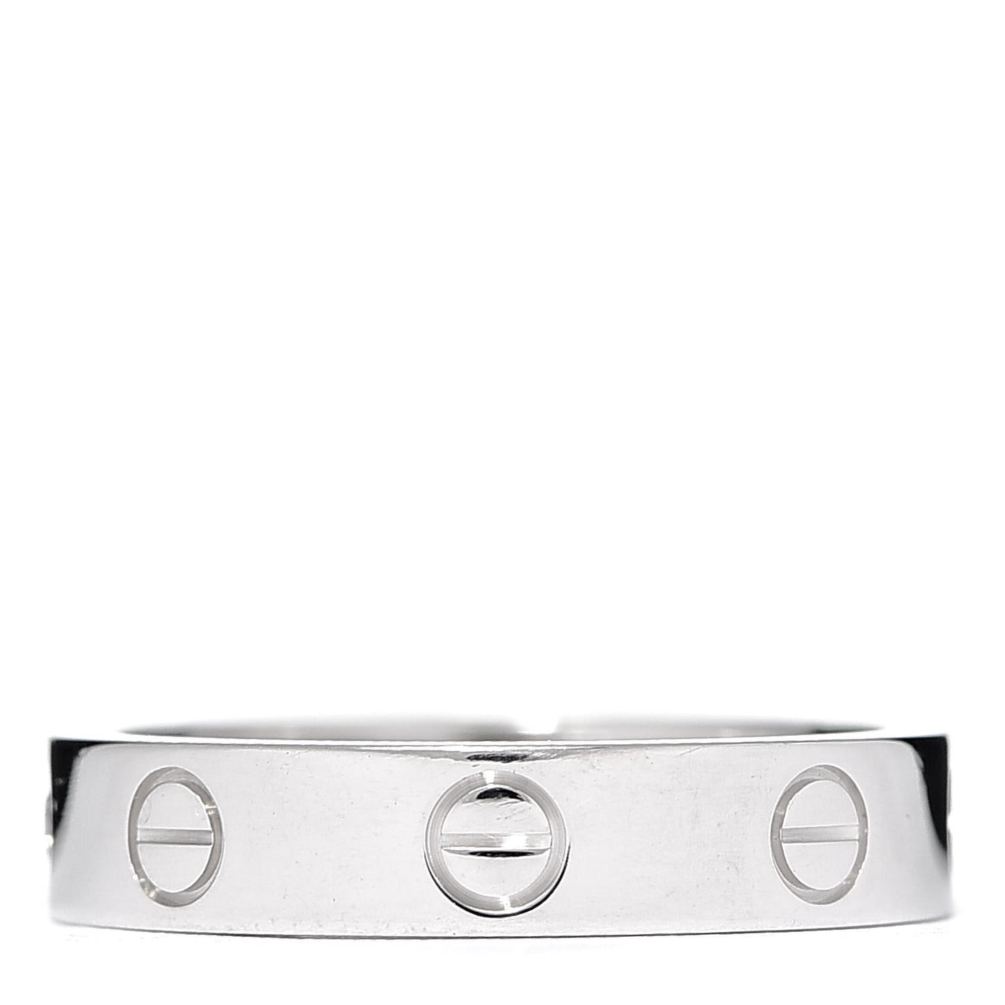 18K White Gold Diamond 4mm LOVE Wedding Band Ring 51 5.75