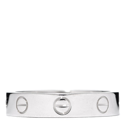 Cartier 18K White Gold Diamond 4mm LOVE Wedding Band Ring 51 5.75 3 of 4