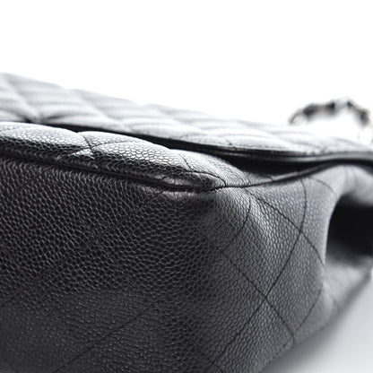 Chanel Caviar Quilted Jumbo Single Flap Black 10 of 15