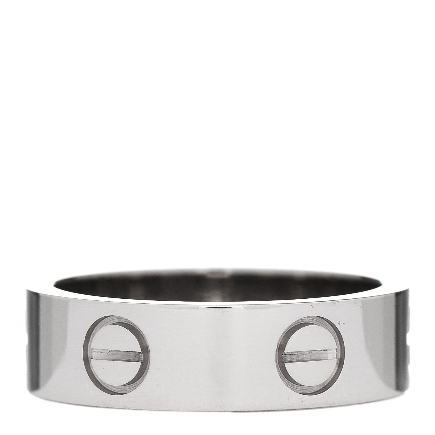 Cartier 18K White Gold 5.5mm LOVE Ring 54 6.75 3 of 5