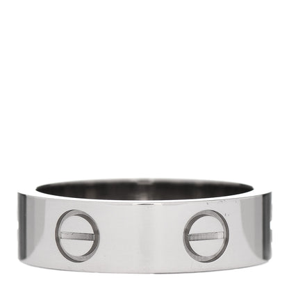Cartier 18K White Gold 5.5mm LOVE Ring 54 6.75 3 of 5