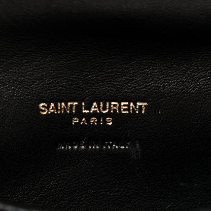 Saint Laurent Lambskin Monogram Loulou Puffer Pouch Clutch Black 5 of 11
