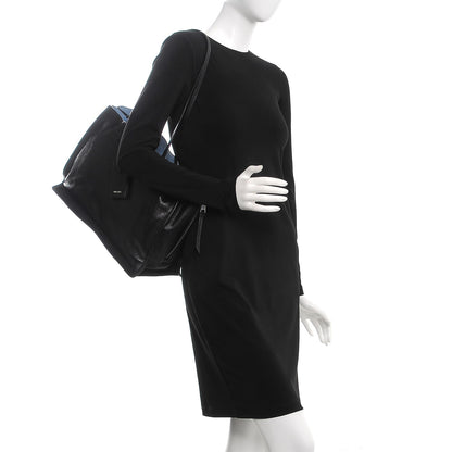 Prada Glace Calf Etiquette Tote Black Astrale 2 of 8