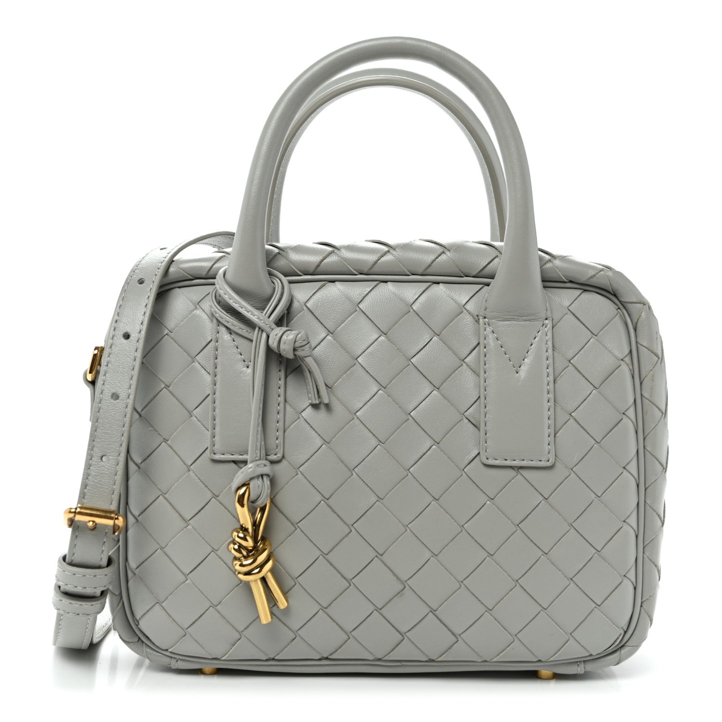 Lambskin Intrecciato Small Getaway Agate Grey