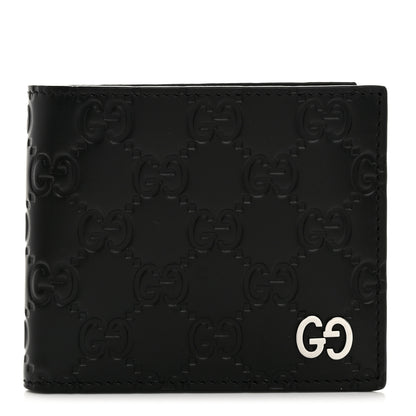 Gucci Guccissima Signature Dorian Bi-Fold Wallet Black 1 of 9