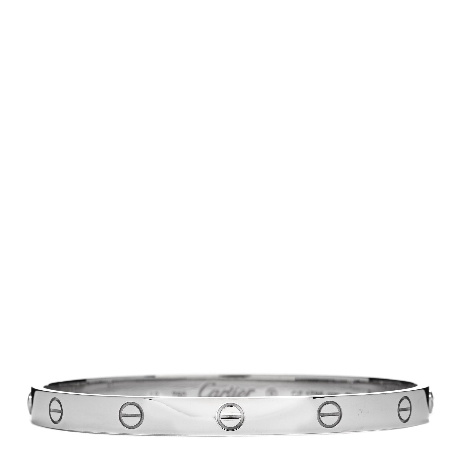 Cartier 18K White Gold LOVE Bracelet 19 1 of 4