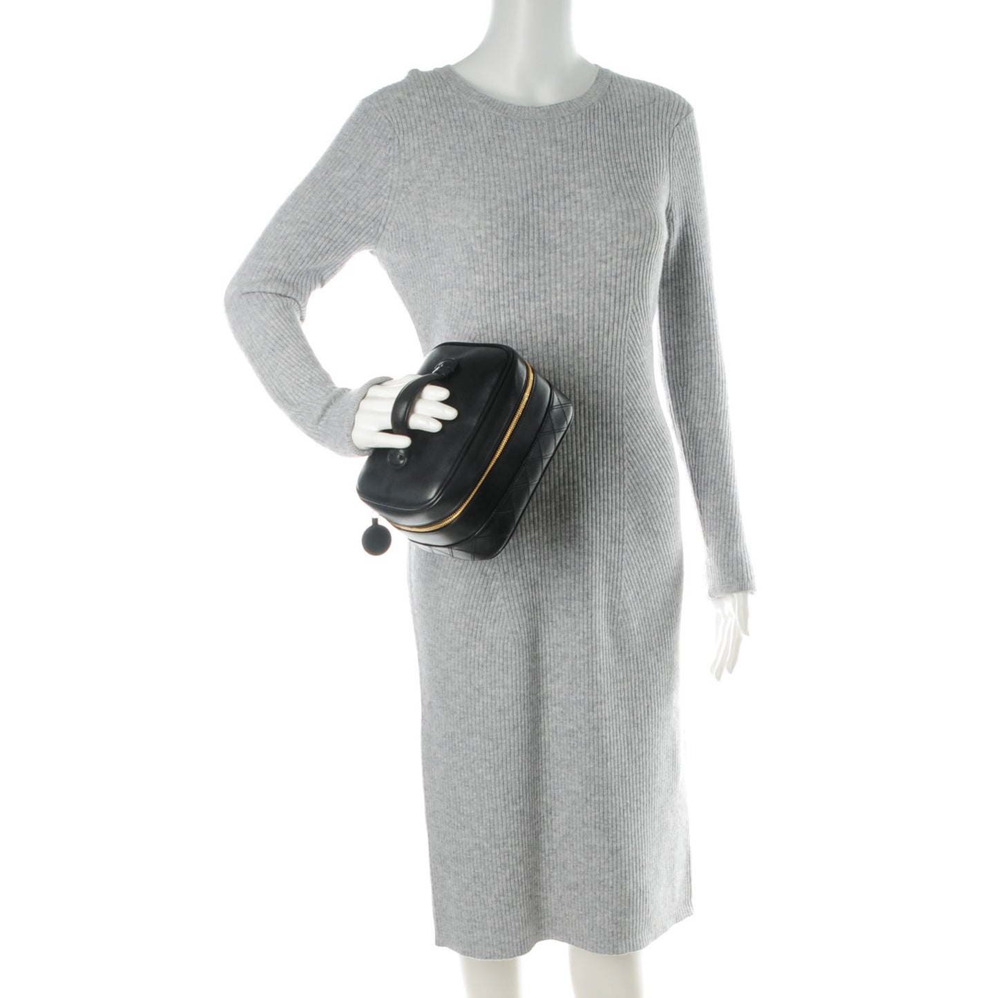 Calfskin Vanity Cosmetic Case Black