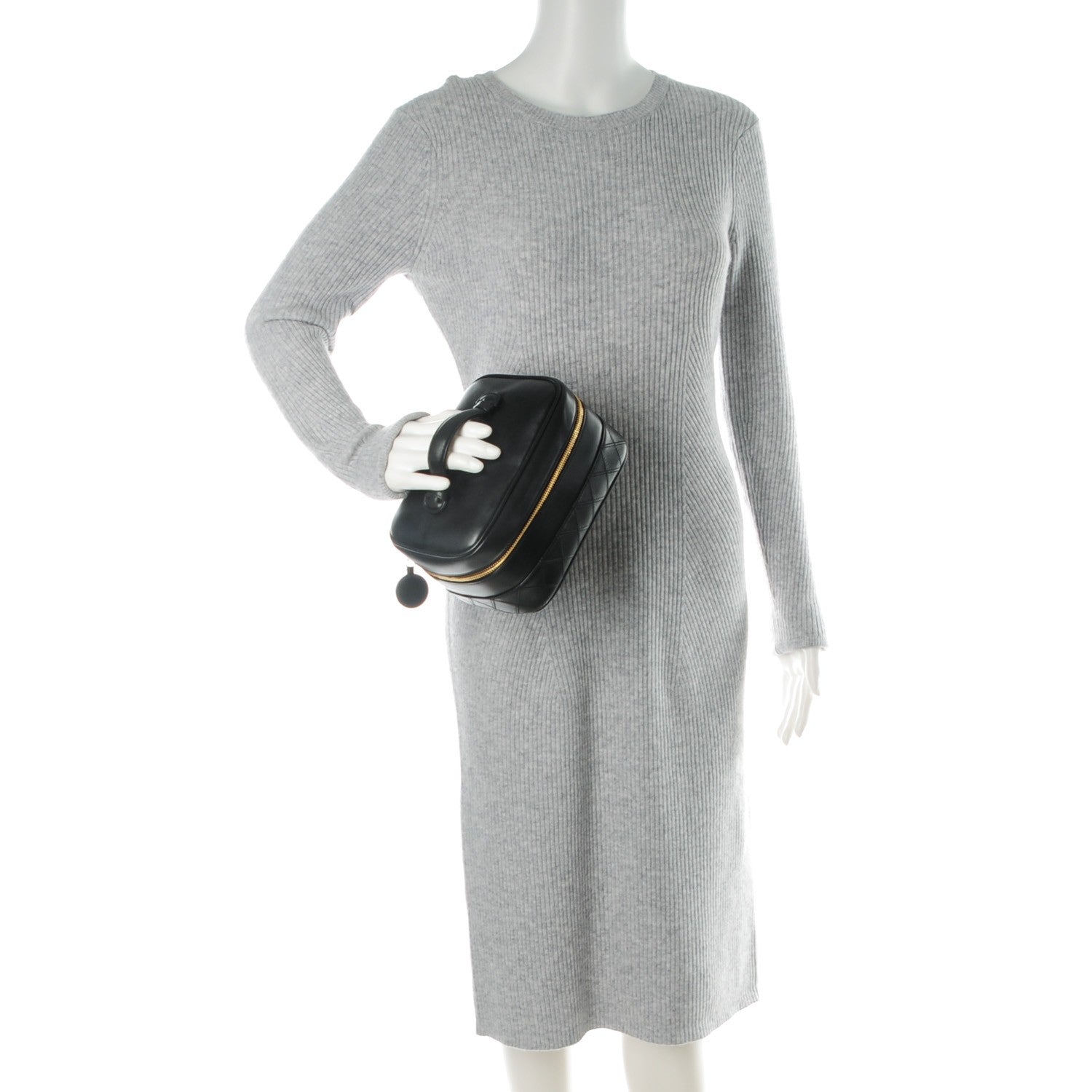 Chanel Calfskin Vanity Cosmetic Case Black 2 of 8