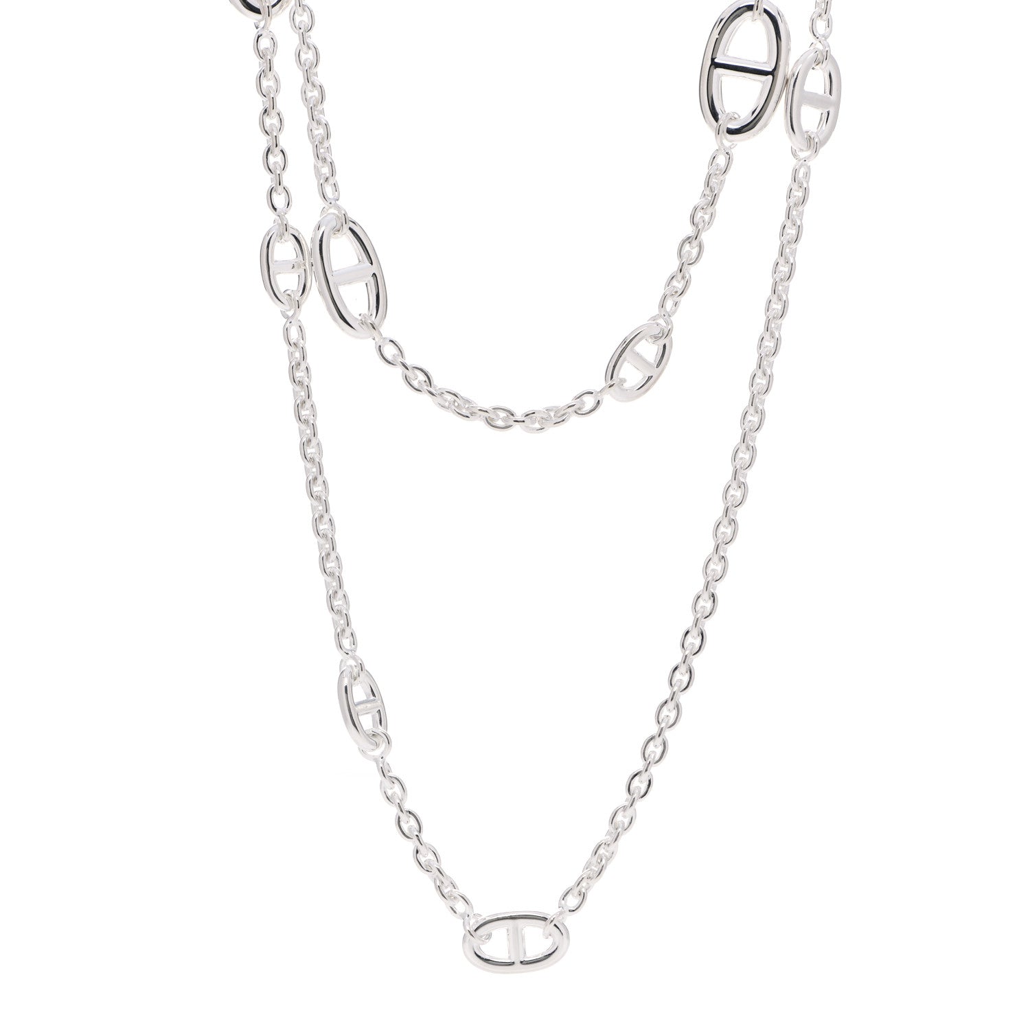 Hermes Sterling Silver Farandole Necklace 120 1 of 5