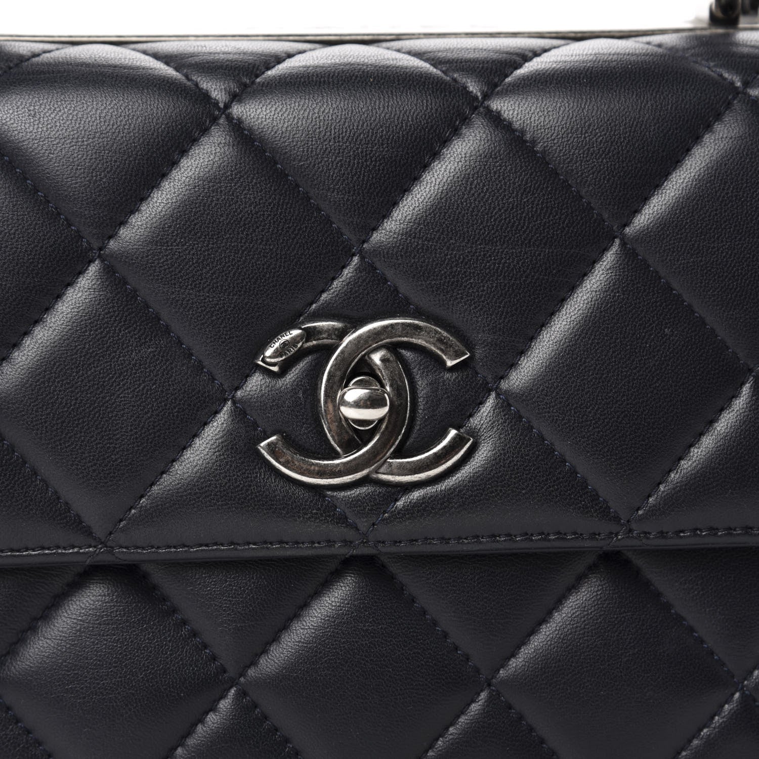 Chanel Lambskin Quilted Small Trendy CC Dual Handle Flap Bag Navy 11 of 11