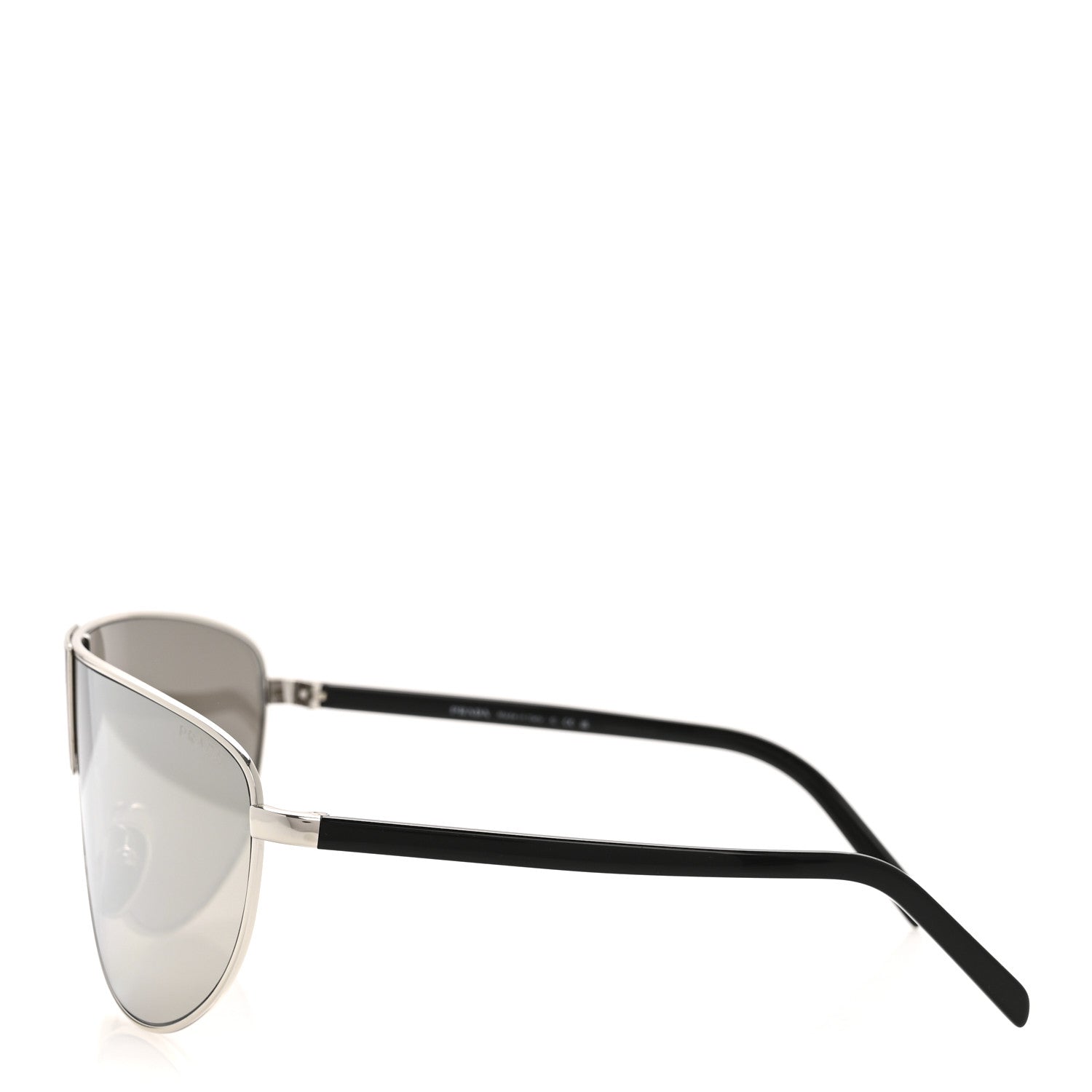 Prada Metal Shield Sunglasses SPR 69ZS Silver Light Grey 1776918