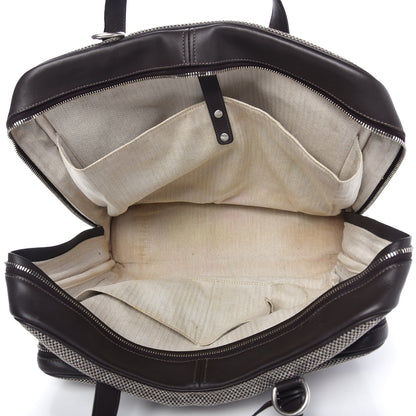 Hermes Toile Trousse Caleche Express Travel Chocolate 5 of 9