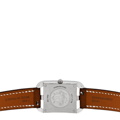 Hermes Stainless Steel Barenia 23mm Cape Cod Quartz Watch Fauve 4 of 5