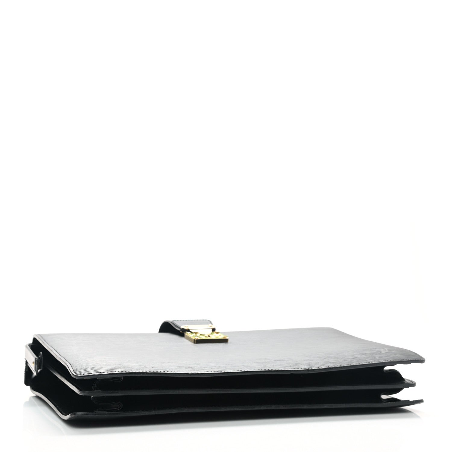 Louis Vuitton Epi Serviette Fermoir Briefcase Black 3 of 8