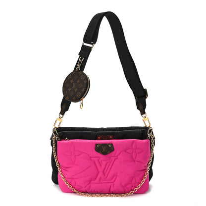 Louis Vuitton Econyl Monogram Pillow Maxi Multi Pochette Accessories Black Fuchsia 1 of 10