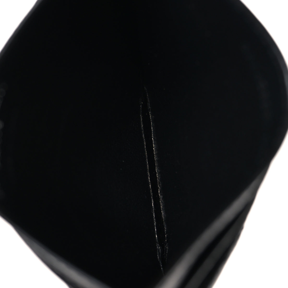 Saint Laurent Grain De Poudre Matelasse Chevron Monogram Credit Card Case Black 5 of 8