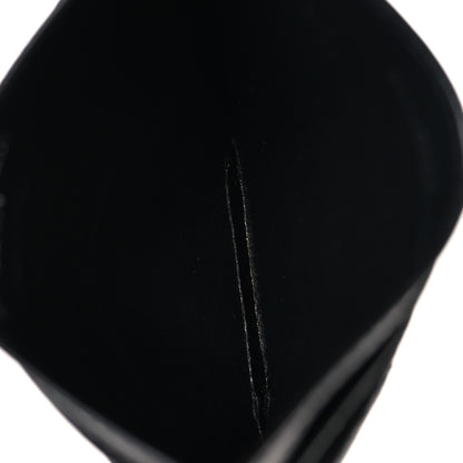 Saint Laurent Grain De Poudre Matelasse Chevron Monogram Credit Card Case Black 5 of 8