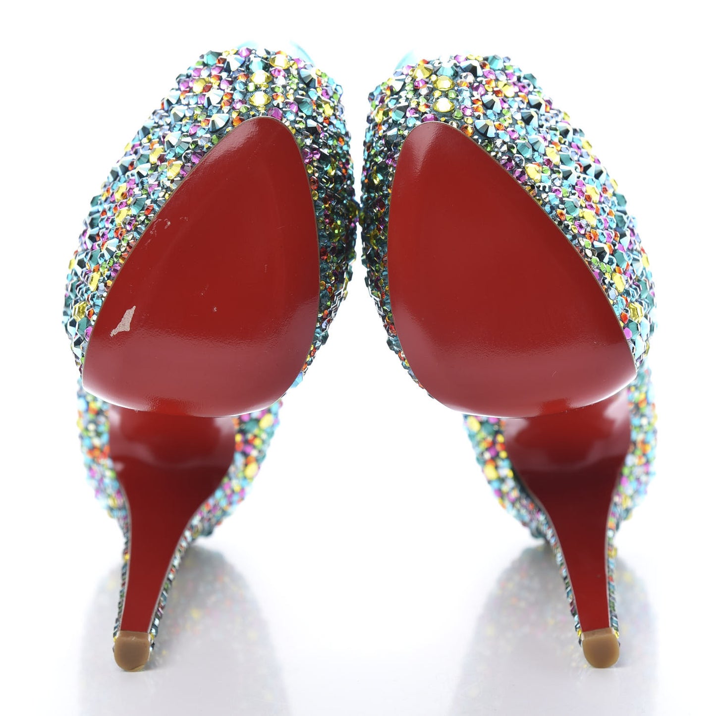 Crystal Suede Burma Daffodile Strass 160 Pumps 38 Multicolor