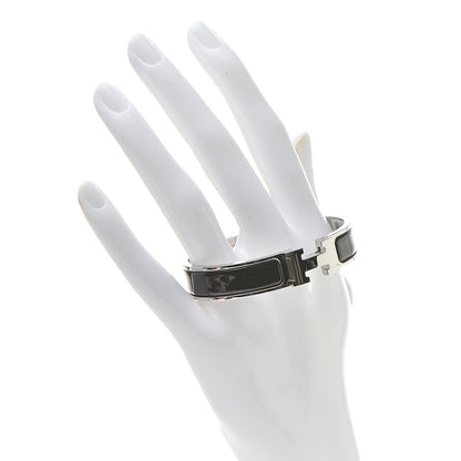 Hermes Enamel Narrow Clic Clac H Bracelet Black 2 of 6