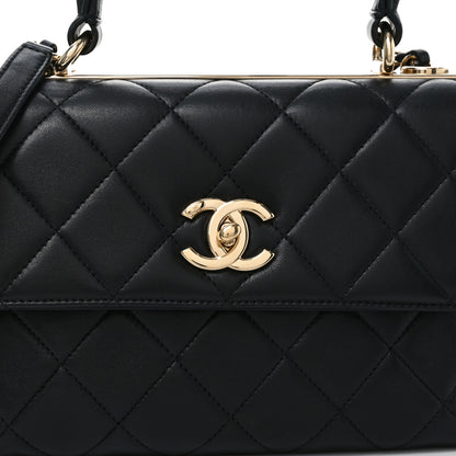 Chanel Lambskin Quilted Small Trendy CC Dual Handle Flap Bag Black 8 of 10