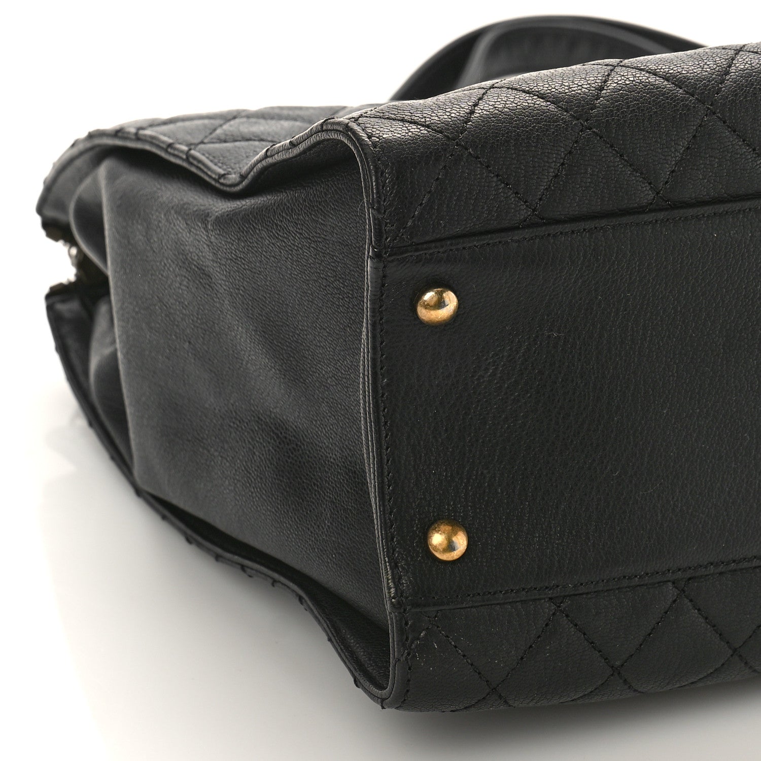 Chanel Goatskin Quilted Rita Shopping Tote Black 8 of 10