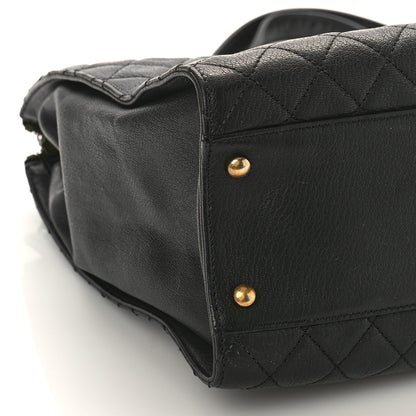 Chanel Goatskin Quilted Rita Shopping Tote Black 8 of 10